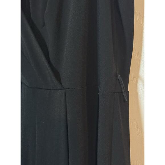 Donna Ricco NY Black Sleeveless V-neck Dress, Polyester/Spandex, 14 - Picture 3 of 6